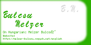 bulcsu melzer business card